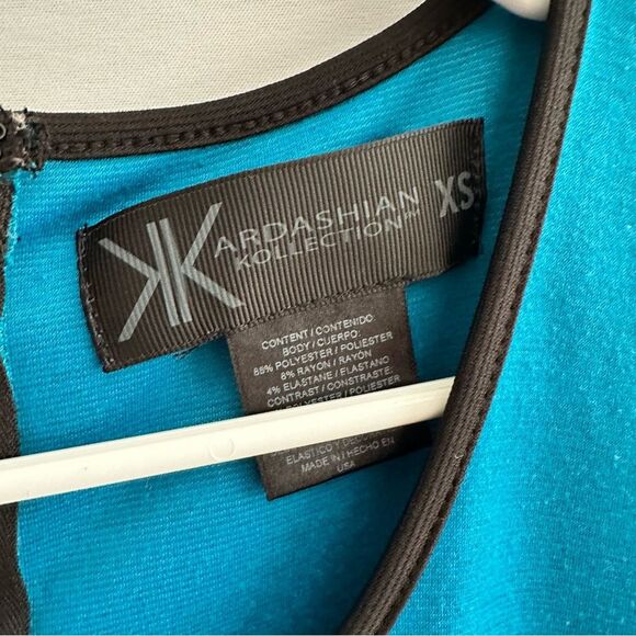 Kardashian Kollection Blue Mini Scoop Neck Dress XS - Picture 3 of 8